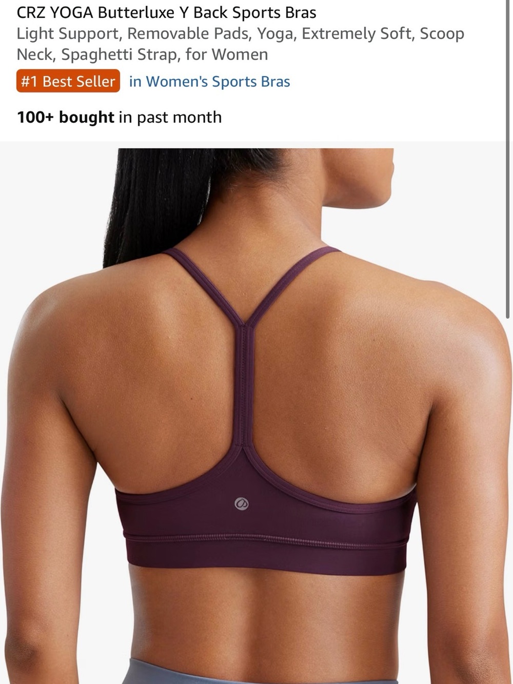 CRZ Yoga | sports bra & biker short set size large - Picture 7 of 9